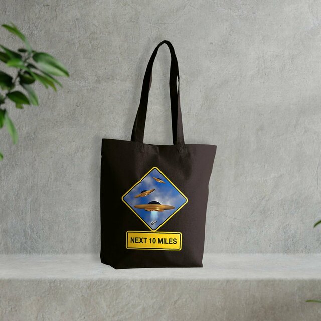 Image front ❀ Totebag Épais ~Premium+ ✦ UFO ALERT [🌐 EN] ✨
