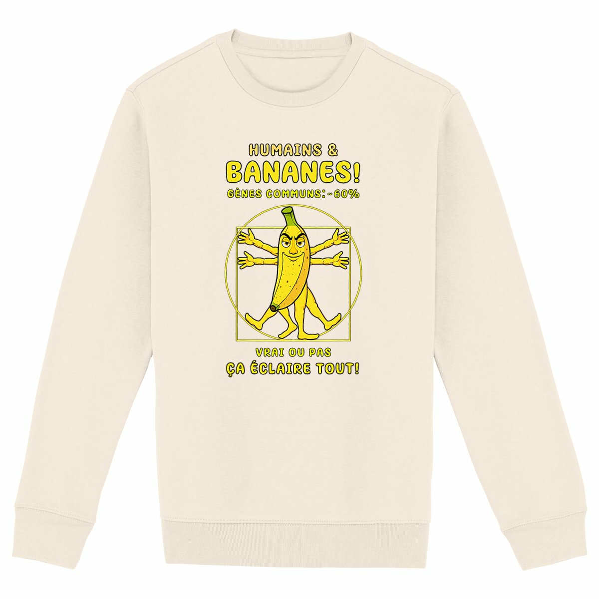 Image back ❀ Sweat-Shirt Épais Unisexe ~Premium+ ✦ LA BANANE DE VITRUVE [🌐 FR] ✨