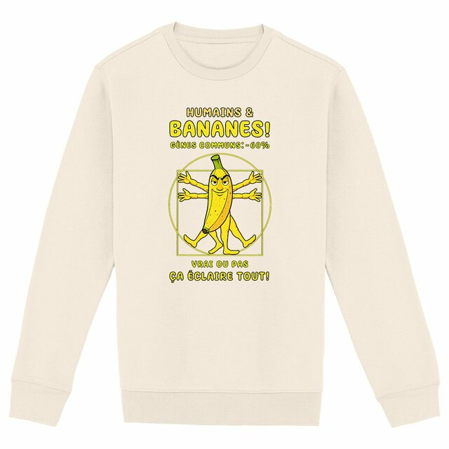 Image back ❀ Sweat-Shirt Épais Unisexe ~Premium+ ✦ LA BANANE DE VITRUVE [🌐 FR] ✨