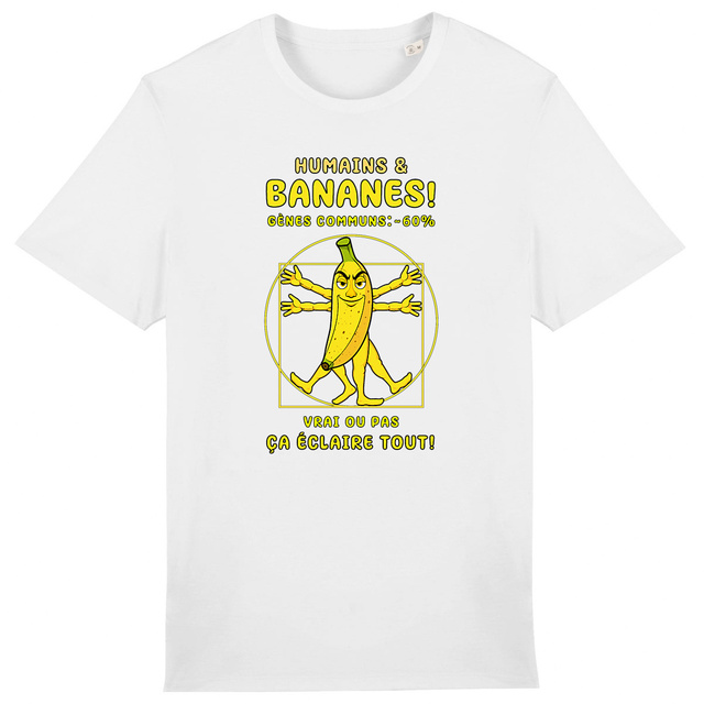 Image back ❀ T-Shirt Mi-Épais Unisexe ~Premium+ ✦ LA BANANE DE VITRUVE [🌐 FR] ✨