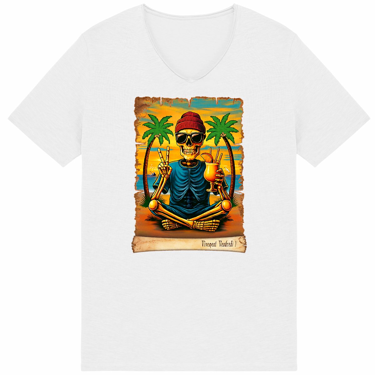 Image back ❀ T-Shirt Léger Homme Slub ~Premium+ ✦ VIVEMENT VENDREDI ! [🌐 FR] ✨