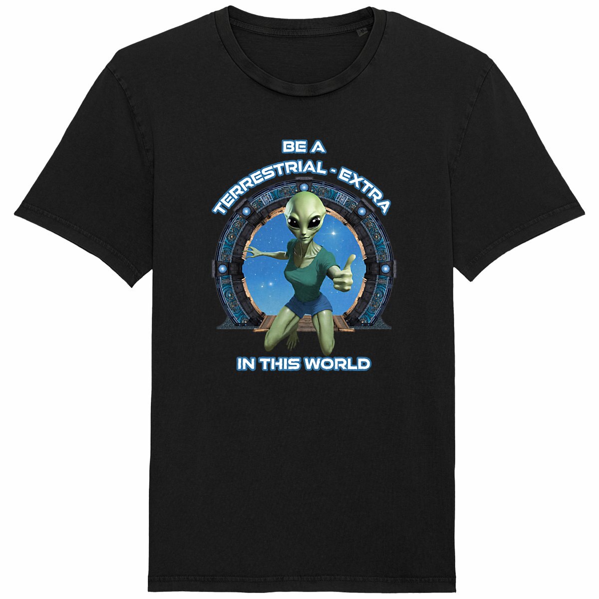 Image back ❀ T-Shirt Mi-Léger Unisexe Vintage ~Premium ✦ ZETA (ALIEN) [🌐 EN] ✨