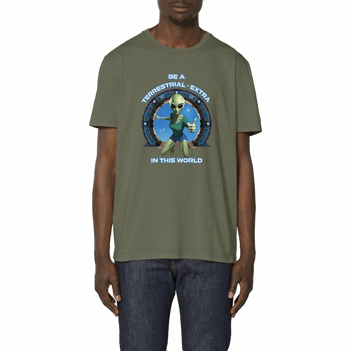 Image front ❀ T-Shirt Mi-Léger Unisexe Vintage ~Premium ✦ ZETA (ALIEN) [🌐 EN] ✨