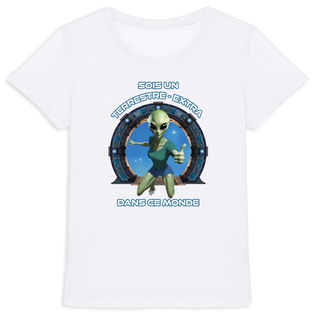 Image back ❀ T-Shirt Mi-Léger Femme ~Premium+ ✦ ZETA (EXTRA-TERRESTRE) [🌐 FR] ✨