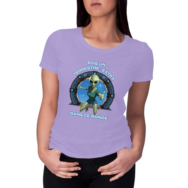 Image front ❀ T-Shirt Mi-Léger Femme ~Premium+ ✦ ZETA (EXTRA-TERRESTRE) [🌐 FR] ✨