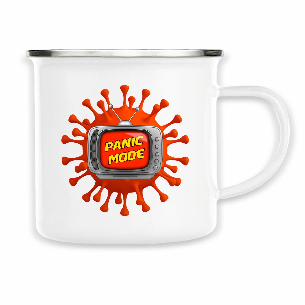 Image back ❀ Mug Metal Imprimé Sur Chaque Côté ~Vintage ✦ PANIC MODE [🌐 FR] ✨