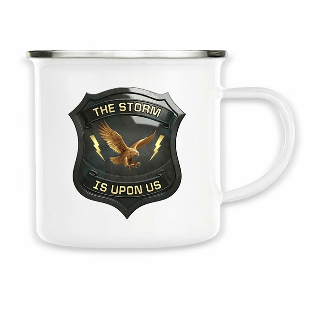 Image back ❀ Mug Metal ~Vintage Imprimé Sur Chaque Côté ✦ THE STORM IS UPON US [🌐 EN] ✨