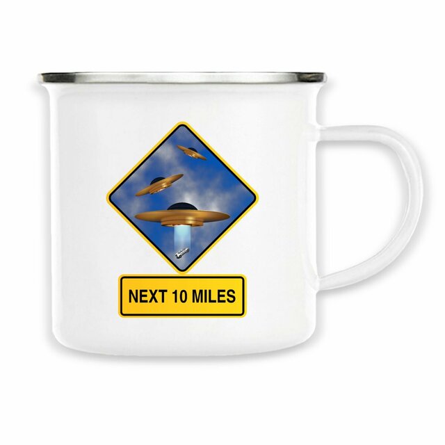 Image back ❀ Mug Metal Imprimé Sur Chaque Côté ✦ UFO ALERT [🌐 EN] ✨