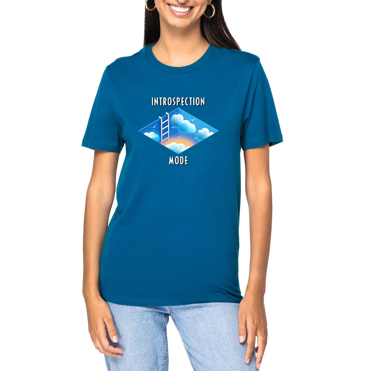 Image front ❀ T-Shirt Mi-Épais Unisexe ~Premium+ ✦ INTROSPECTION MODE [🌐 INT] ✨