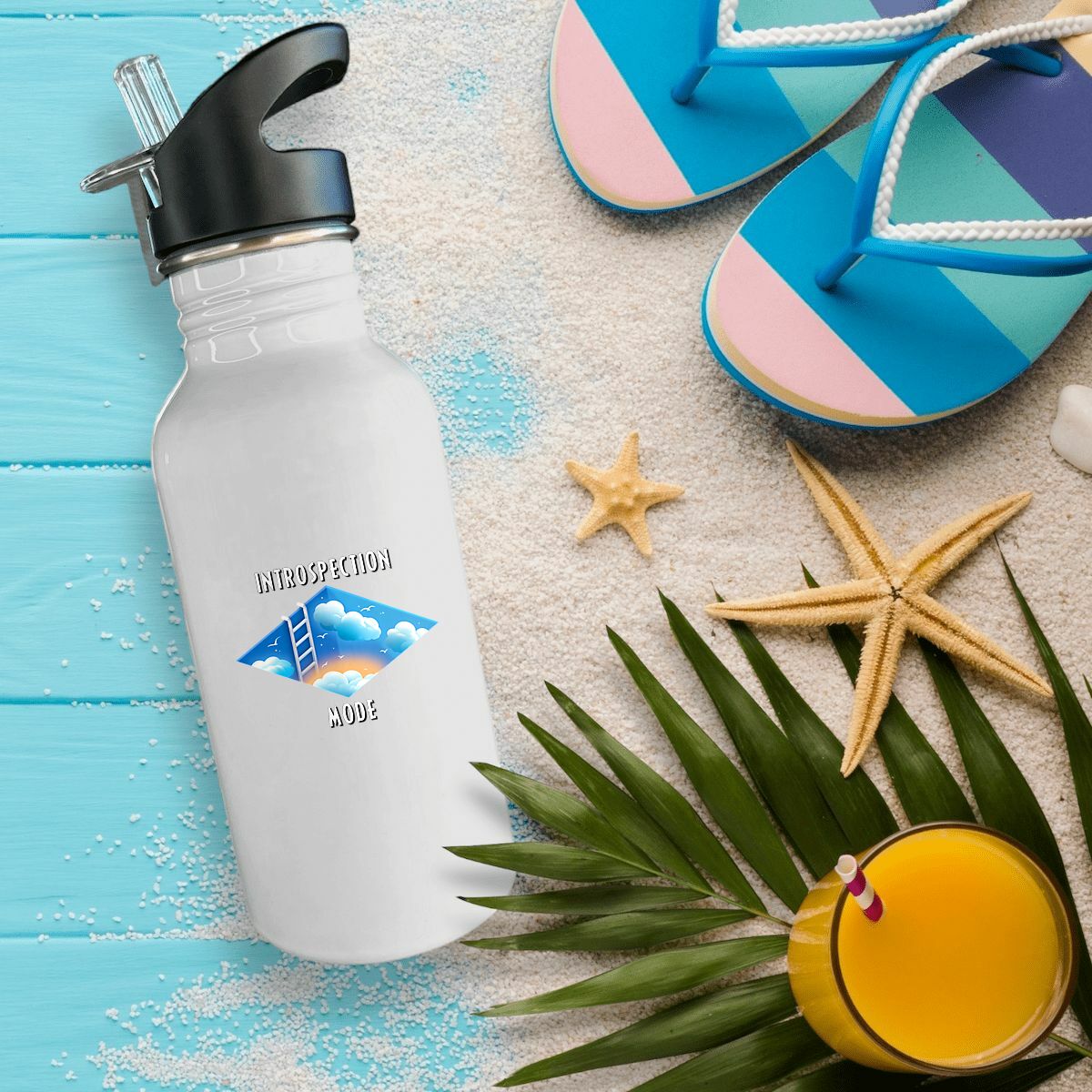 Image front ❀ Bouteille Inox Avec Paille ~Premium ✦ INTROSPECTION MODE [🌐 INT] ✨