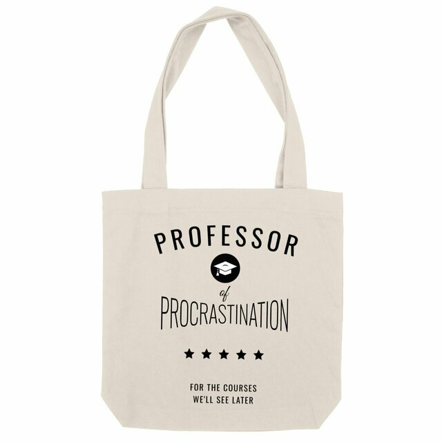Image back ❀ Totebag Épais ~Premium+ ✦ PROCRASTINATION [🌐 EN] ✨