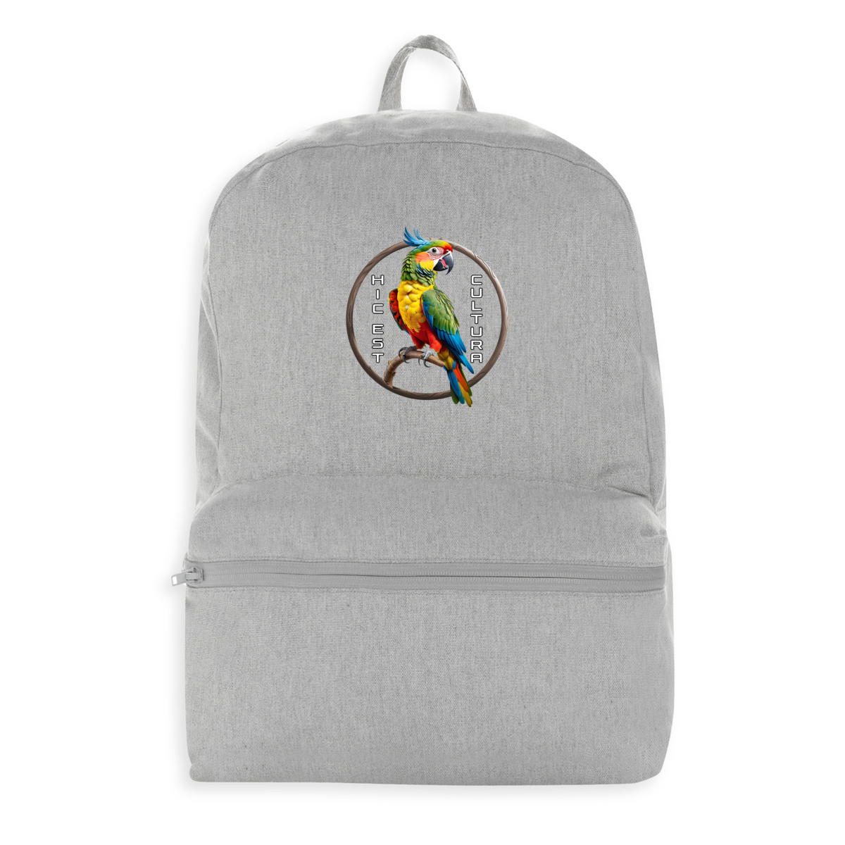 Image front ❀ Sac à dos 100% Recyclé ~Premium+ ✦ PERROQUET [🌐 LAT] ✨