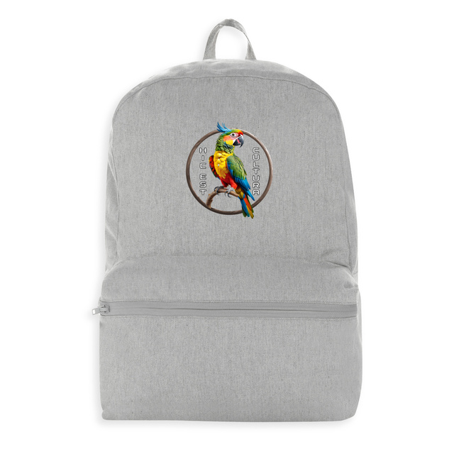 Image front ❀ Sac à dos 100% Recyclé ✦ PERROQUET [🌐 LAT] ✨
