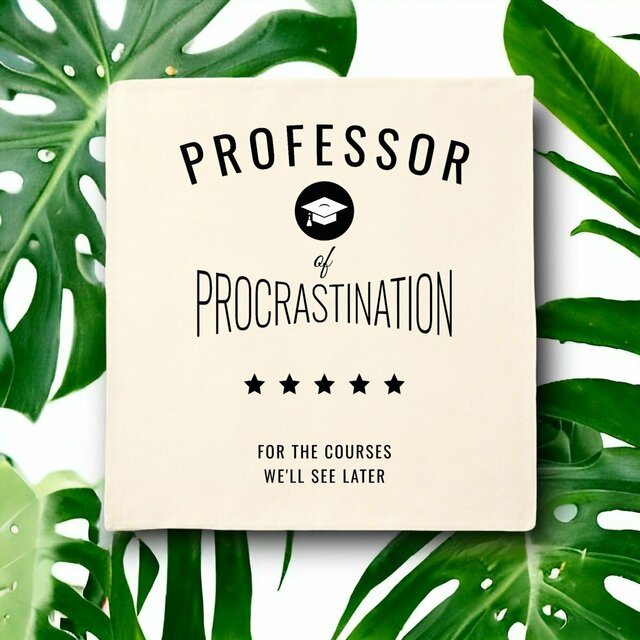 Image front ❀ Housse de coussin ~Premium+ ✦ PROCRASTINATION [🌐 EN] ✨