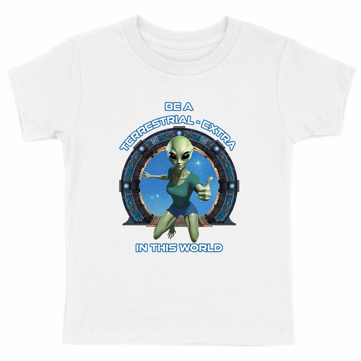 Image back ❀ T-Shirt Mi-Léger Unisexe Enfant ~Premium+ ✦ ZETA (ALIEN) [🌐 EN] ✨