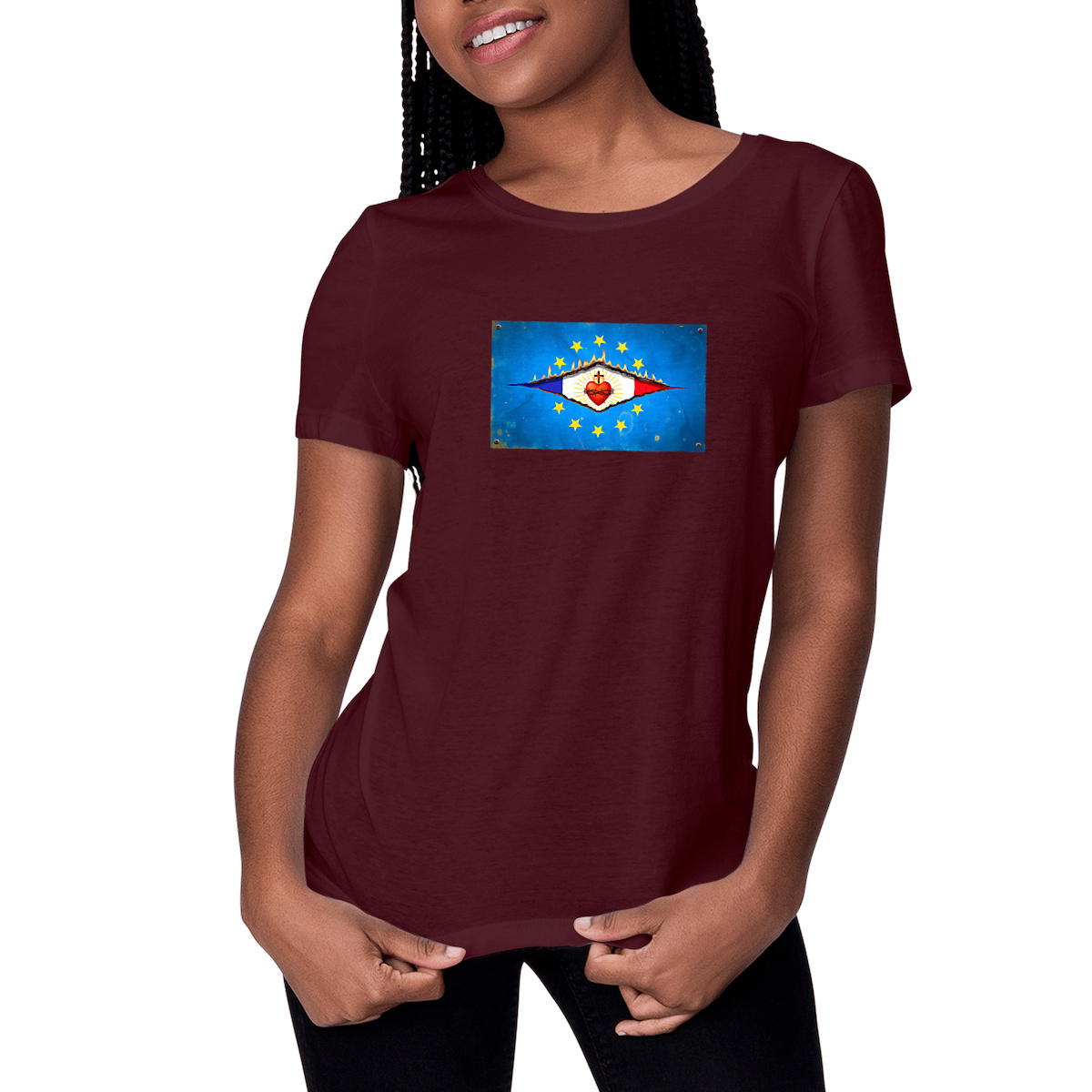 Image front ❀ T-Shirt Mi-Léger Femme ~Premium+ ✧ DÉCHIRURE FRANCE/EUROPE [🌐 FR] ✨