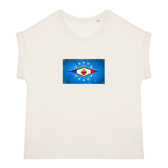 Image back ❀ T-Shirt Mi-Léger Femme Manches à Revers ~Premium ✧ DÉCHIRURE FRANCE/EUROPE [🌐 FR] ✨