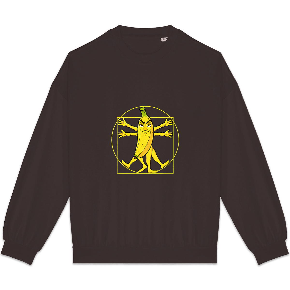 Image back ❀ Sweat-Shirt Standard Oversize Unisexe Made in Portugal ~Premium+ ✦ LA BANANE DE VITRUVE [🌐 FR] ✨