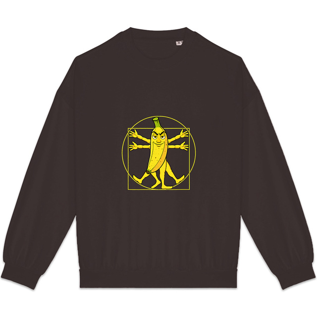 Image back ❀ Sweat-Shirt Standard Oversize Unisexe Made in Portugal ~Premium+ ✦ LA BANANE DE VITRUVE [🌐 FR] ✨