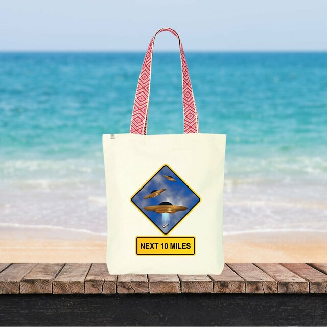 Image front ❀ Totebag Ethnique ~Premium+ ✦ UFO ALERT [🌐 EN] ✨