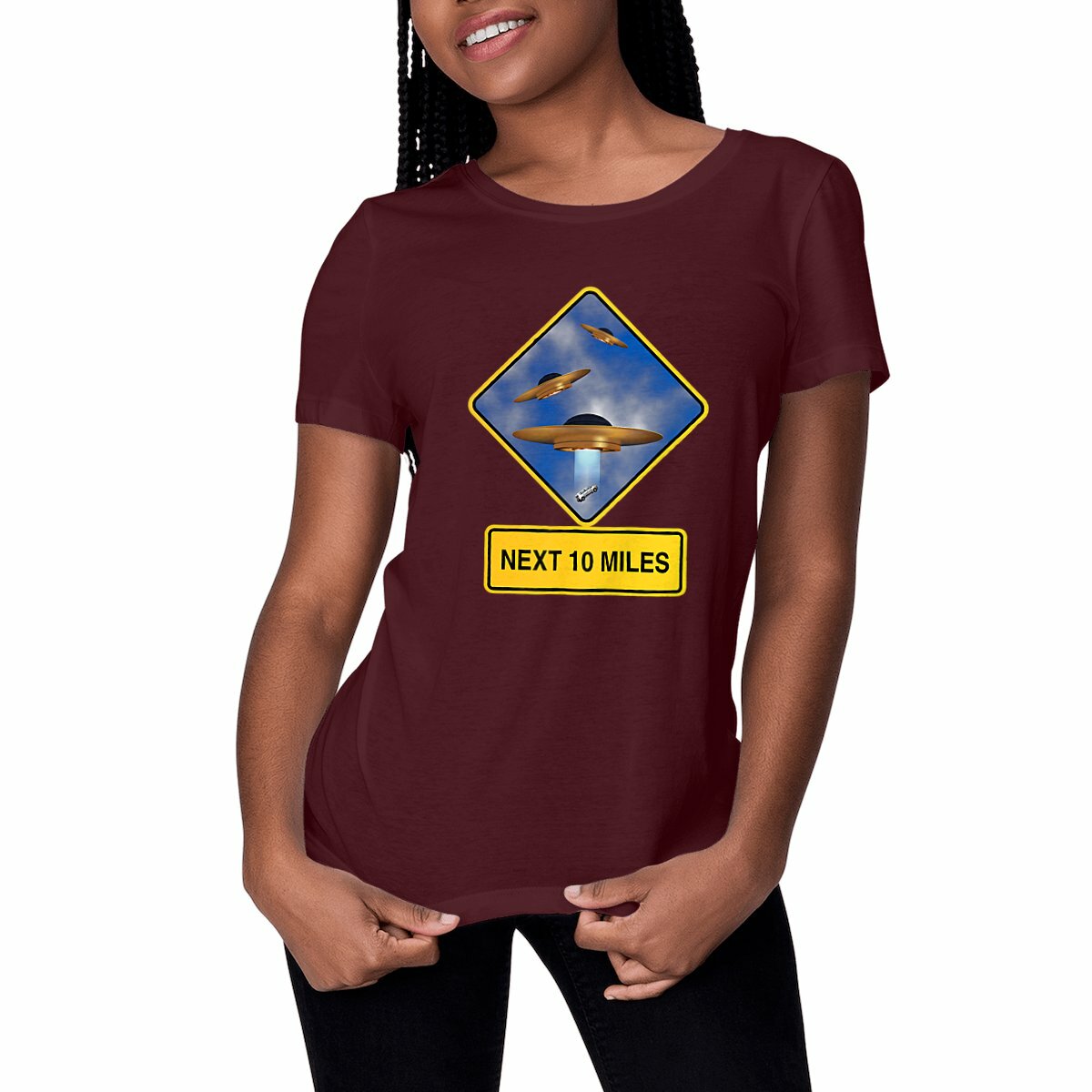 Image front ❀ T-Shirt Léger Classique Femme ~Change ✦ UFO ALERT [🌐 EN] ✨