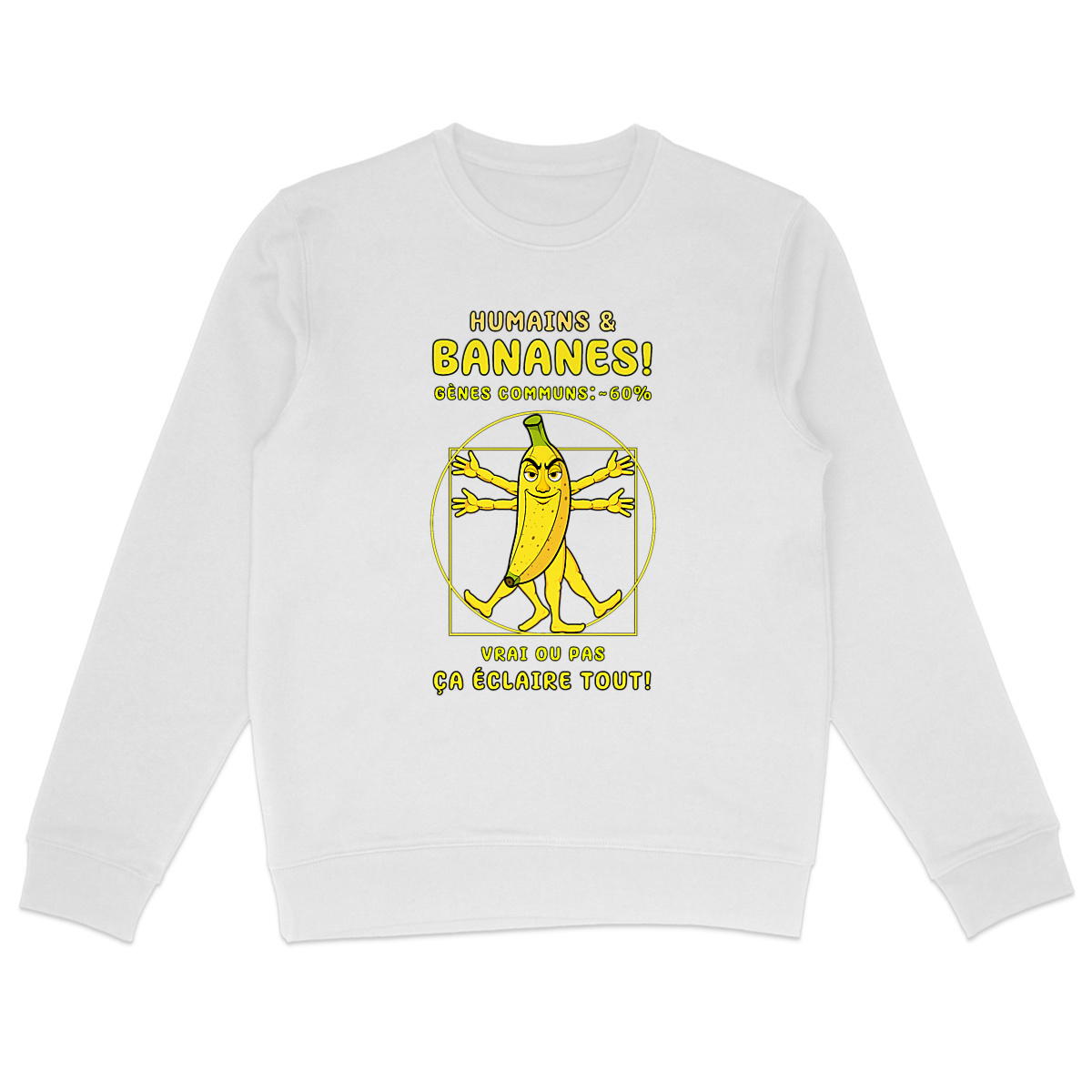 Image back ❀ Sweat-Shirt Standard Unisexe ~Premium ✦ LA BANANE DE VITRUVE [🌐 FR] ✨
