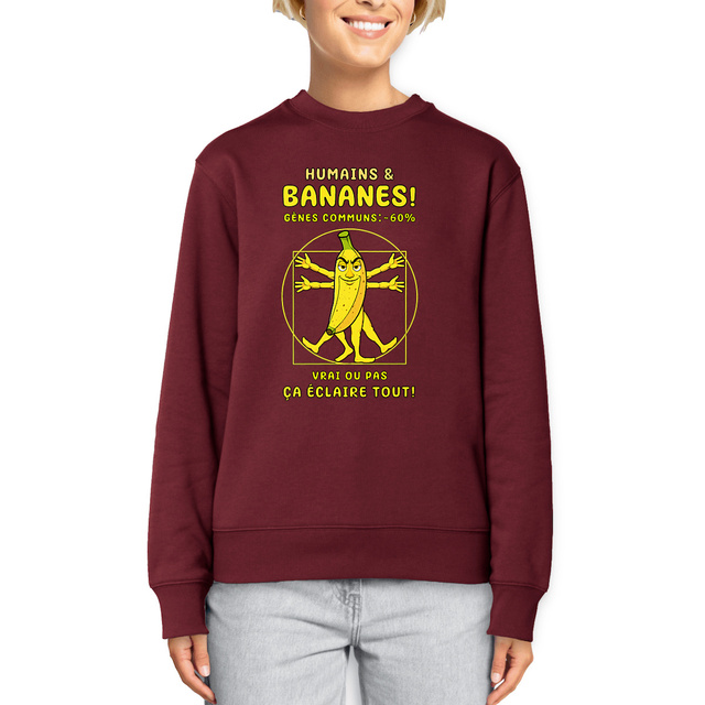 Image front ❀ Sweat-Shirt Standard Unisexe ~Premium ✦ LA BANANE DE VITRUVE [🌐 FR] ✨