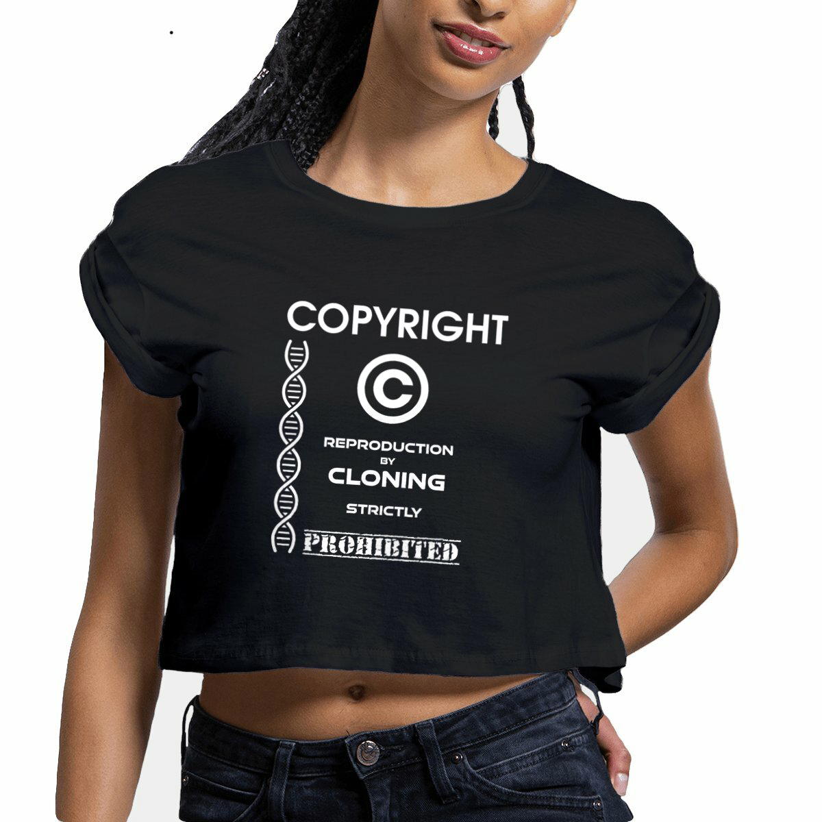 Image front ❀ Crop Top Léger Femme ~Premium+ ✦ THE ANTI-CLONE [🌐 EN] ✨