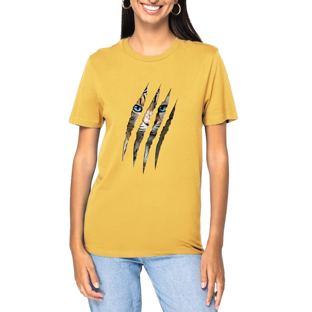 Image front ❀ T-Shirt Mi-Épais Unisexe ~Premium+ ✦ LA GRIFFE DU CHAT [🌐 INT] ✨