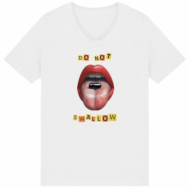 Image back ❀ T-Shirt Léger Homme Slub ~Premium+ ✦ BLACK PILL - NE PAS AVALER [🌐 EN] ✨