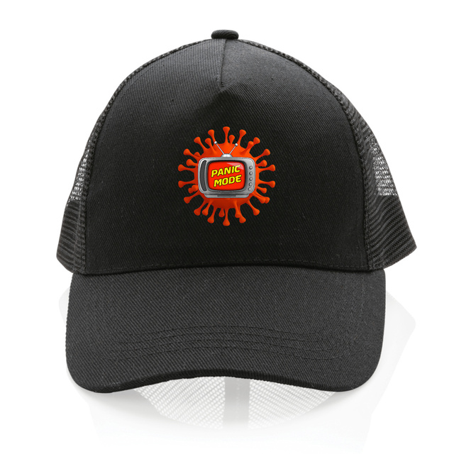 Image front ❀ Casquette Trucker 100% recyclée ✦ PANIC MODE [🌐 FR] ✨