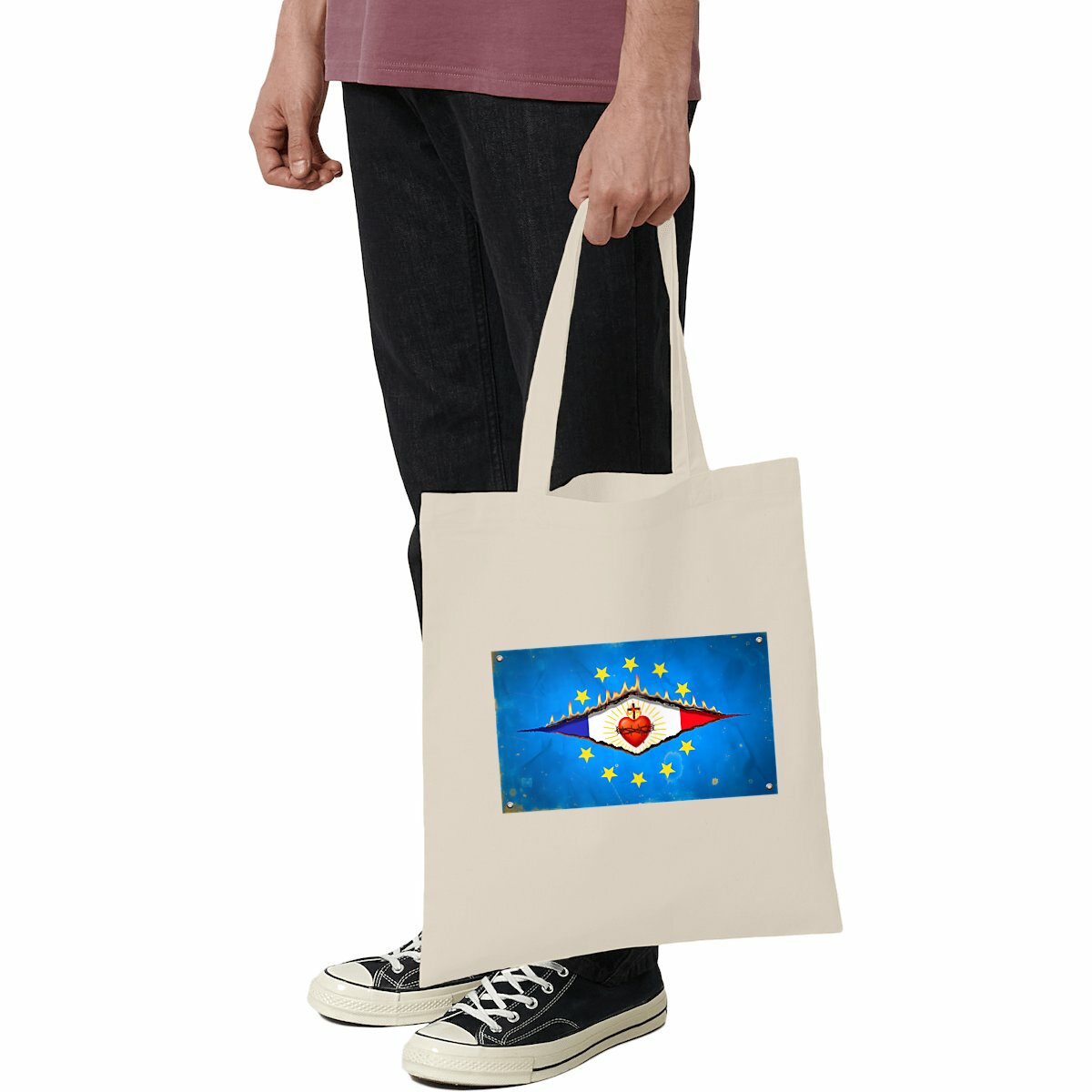 Image front ❀ Totebag Léger ~Premium ✧ DÉCHIRURE FRANCE/EUROPE [🌐 FR] ✨