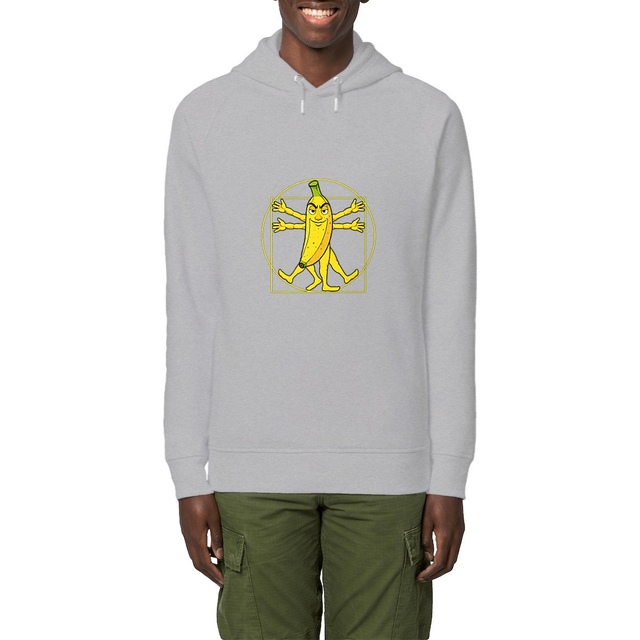 Image front ❀ Sweat-Shirt Standard à Capuche Unisexe Poches Latérales ~Premium+ ✦ LA BANANE DE VITRUVE [🌐 FR] ✨