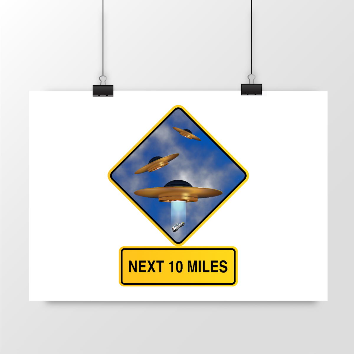 Image back ❀ Poster Horizontal ~Premium ✦ UFO ALERT [🌐 EN] ✨