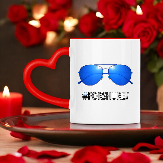 Image front ❀ Mug Céramique Avec Ance En Forme De Cœur Imprimé Sur Chaque Côté ~Premium ✧ DAVOS 2026 PARODY [🌐 FR] ✨