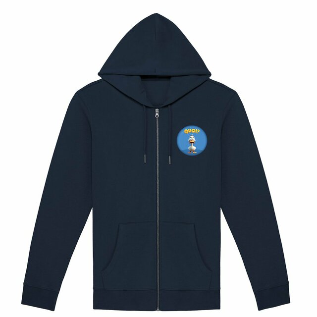 Image front ❀ Sweat à Capuche Épais Unisexe Zippé ~Premium+ Visuel Devant & au Dos ✦ PETIT CANARD [🌐 FR] ✨