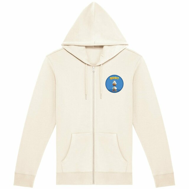 Image back ❀ Sweat à Capuche Épais Unisexe Zippé ~Premium+ Visuel Devant & au Dos ✦ PETIT CANARD [🌐 FR] ✨
