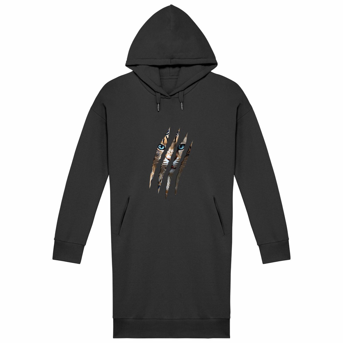 Image back ❀ Robe Sweat Lourde à Capuche Femme ~Premium+ ✦ LA GRIFFE DU CHAT [🌐 INT] ✨