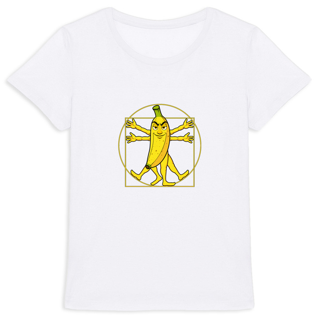 Image back ❀ T-Shirt Mi-Léger Femme ~Premium+ ✦ LA BANANE DE VITRUVE [🌐 FR] ✨