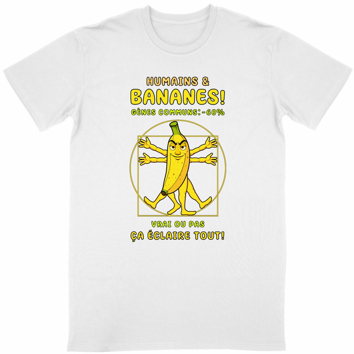 Image back ❀ T-Shirt Léger Classique Unisexe ~Change ✦ LA BANANE DE VITRUVE [🌐 FR] ✨