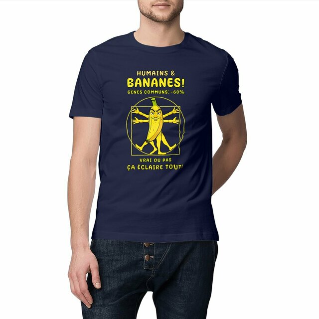 Image front ❀ T-Shirt Léger Classique Unisexe ~Change ✦ LA BANANE DE VITRUVE [🌐 FR] ✨