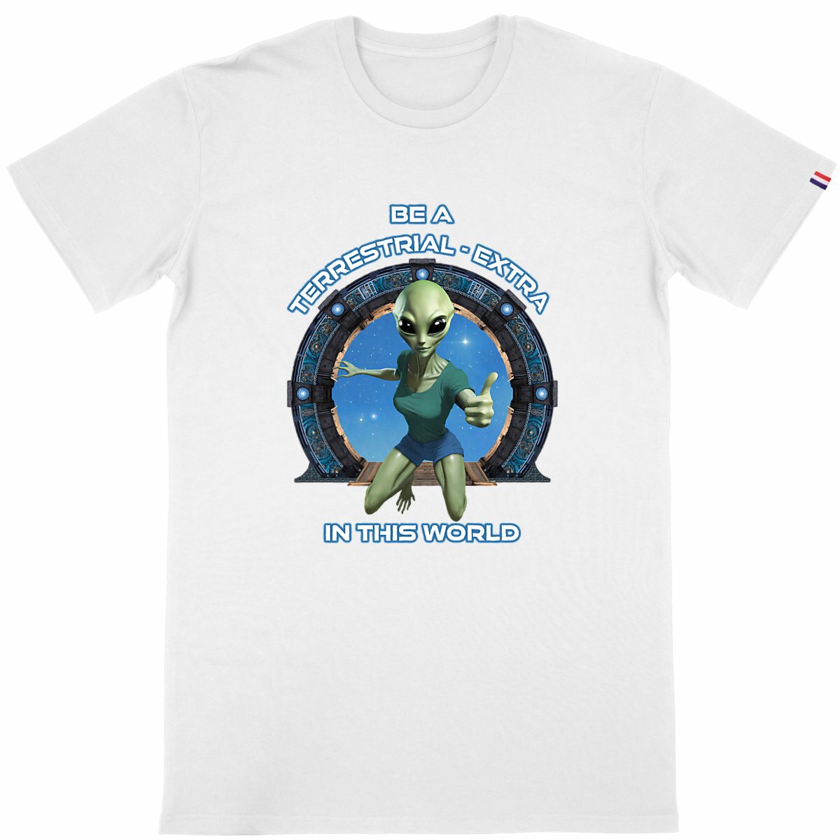 Image back ❀ T-Shirt Mi-Épais Homme Made in France ~Premium+ ✦ ZETA (ALIEN) [🌐 EN] ✨