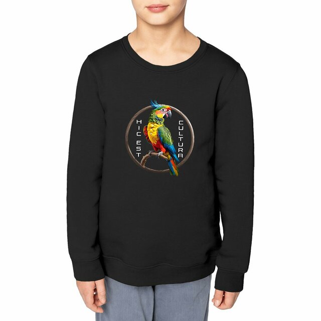 Image front ❀ Sweat-Shirt Standard Unisexe Enfant ~Premium ✦ PERROQUET [🌐 LAT] ✨