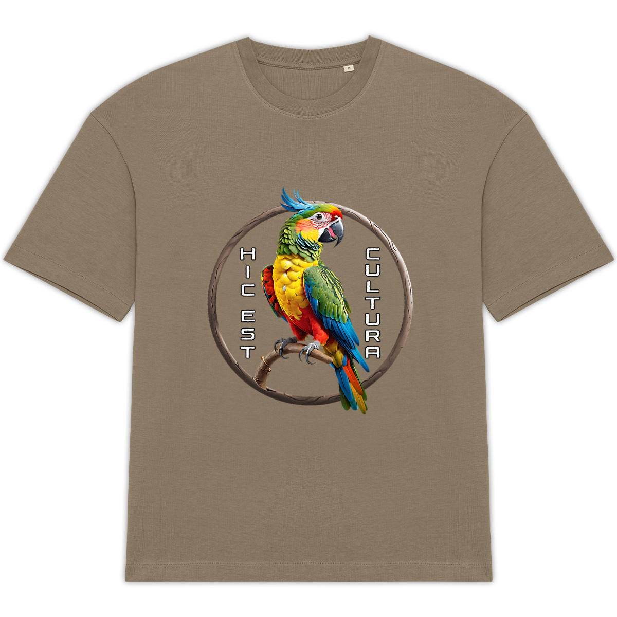 Image back ❀ T-Shirt Épais Unisexe Oversize ~Premium+ ✦ PERROQUET [🌐 LAT] ✨