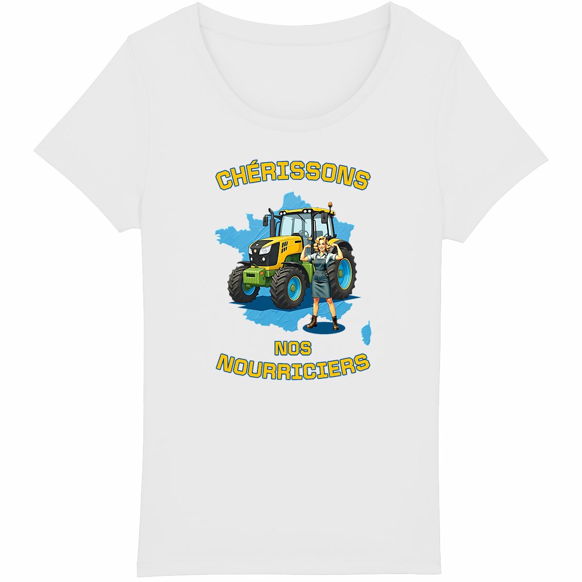 Image back ❀ T-Shirt Léger Femme ~Premium ✧ SOUTENONS NOS FERMES [🌐 FR] ✨