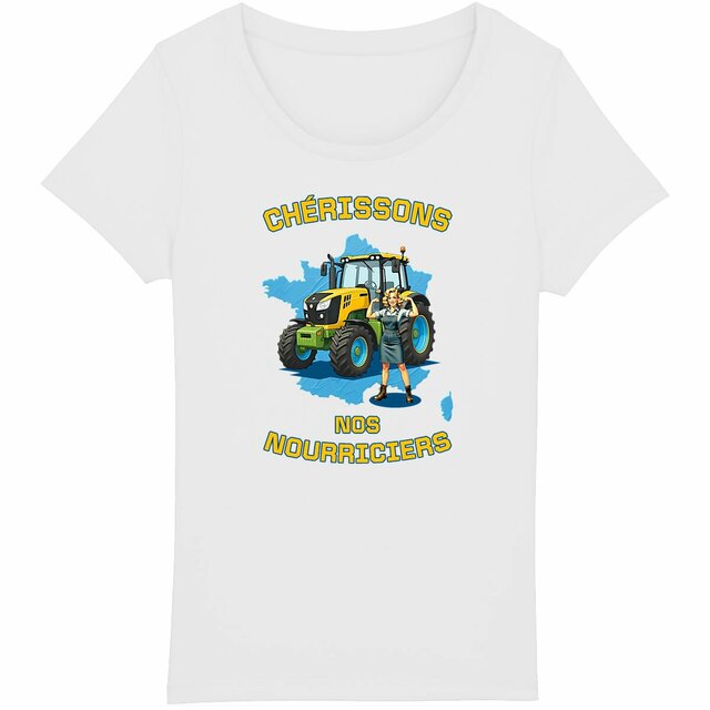 Image back ❀ T-Shirt Léger Femme ~Premium ✧ SOUTENONS NOS FERMES [🌐 FR] ✨