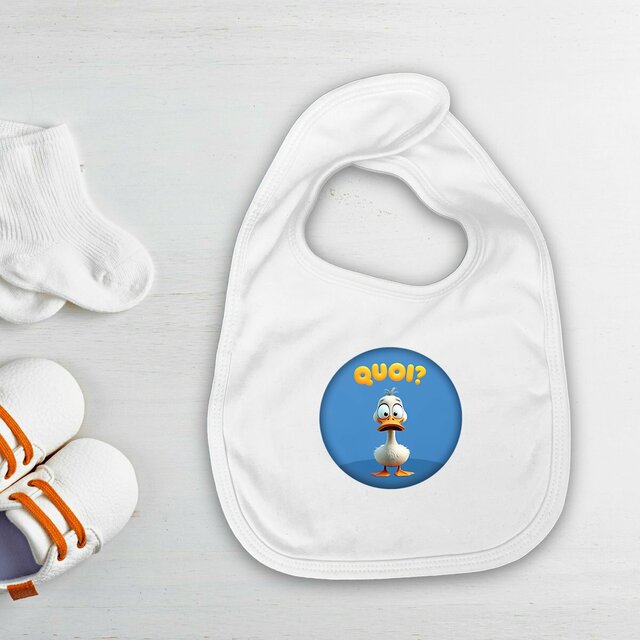 Image front ❀ Bavoir Bébé ~Premium+ ✦ PETIT CANARD [🌐 FR] ✨