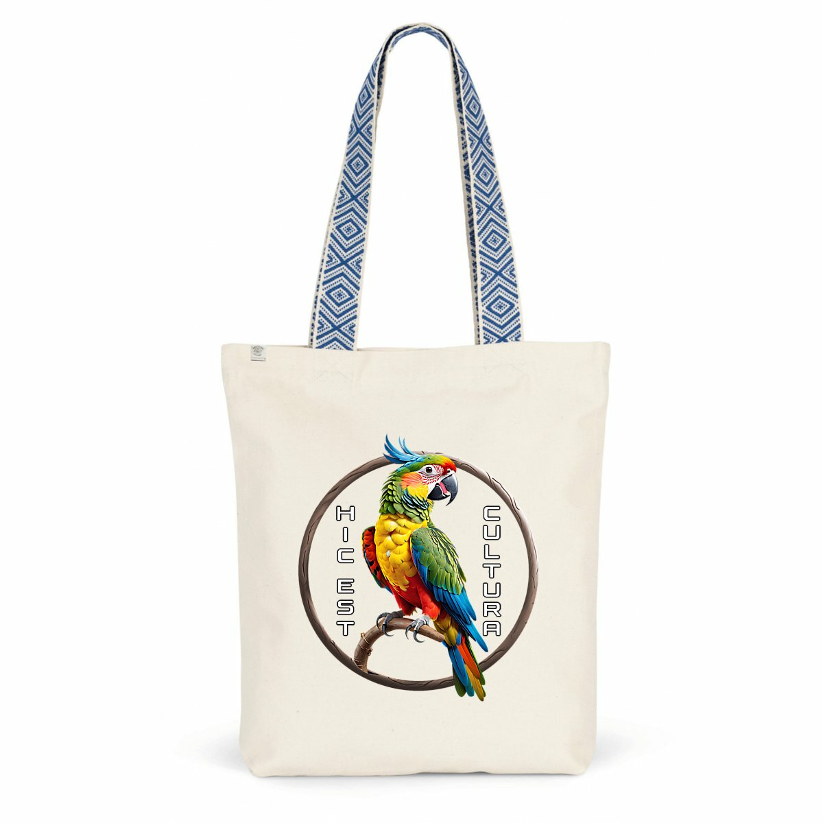 Image back ❀ Totebag Ethnique ~Premium+ ✦ PERROQUET [🌐 LAT] ✨