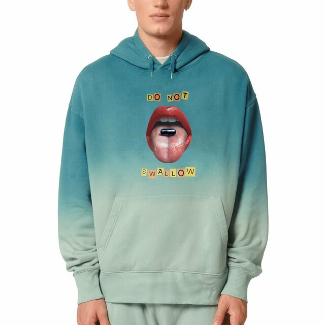 Image front ❀ Sweat à Capuche Standard Dip Dye Oversized Unisexe ~Premium+ ✦ BLACK PILL - NE PAS AVALER [🌐 EN] ✨