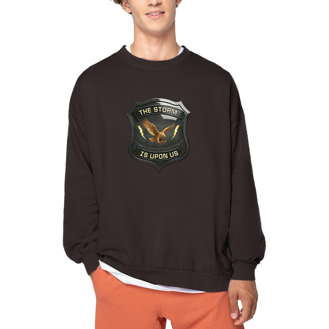 Image front ❀ Sweat-Shirt Standard Oversize Unisexe Made in Portugal ~Premium+ ✦ THE STORM IS UPON US [🌐 EN] ✨